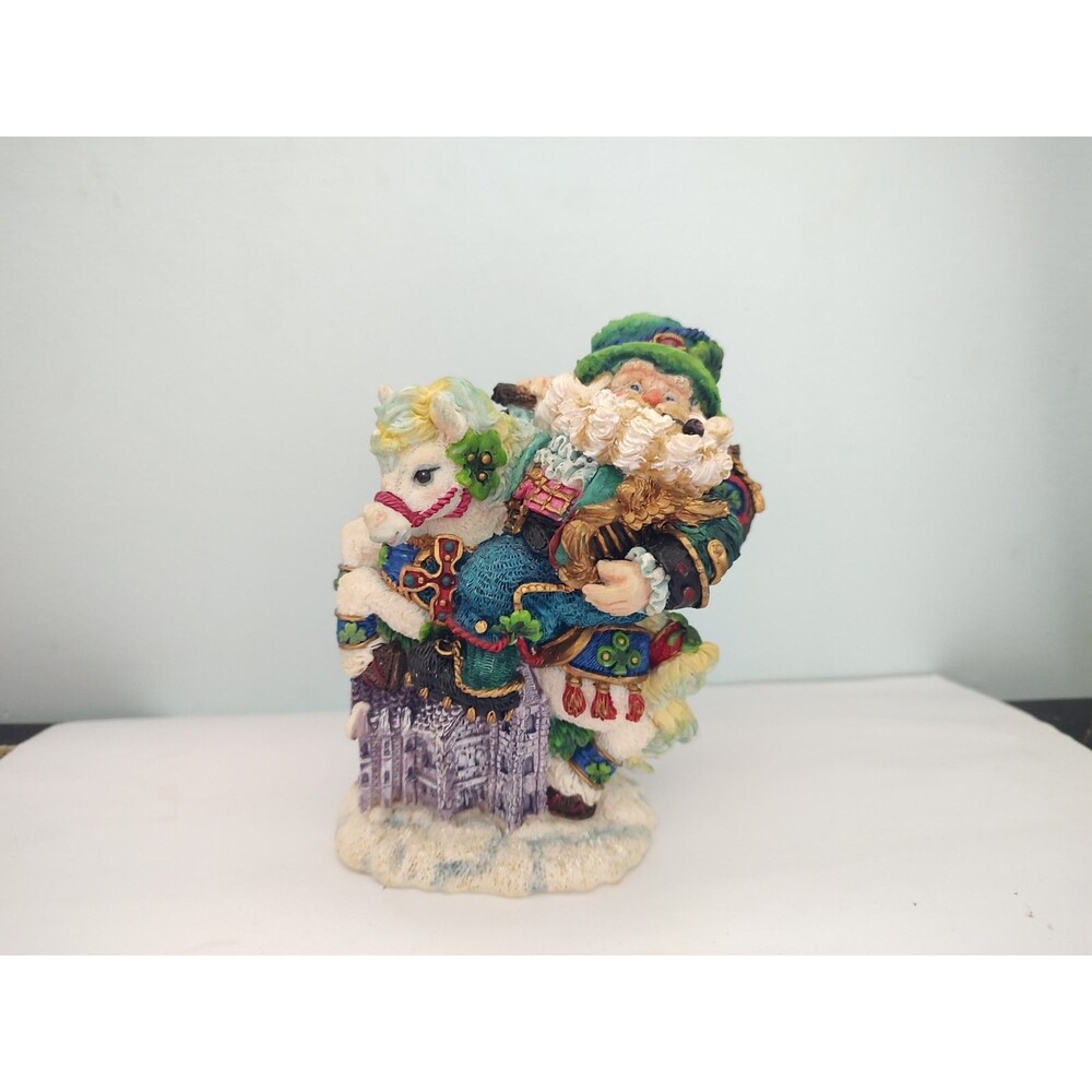 Department 56 Christmas figurine Crinkle Claus Irish Santa on horse